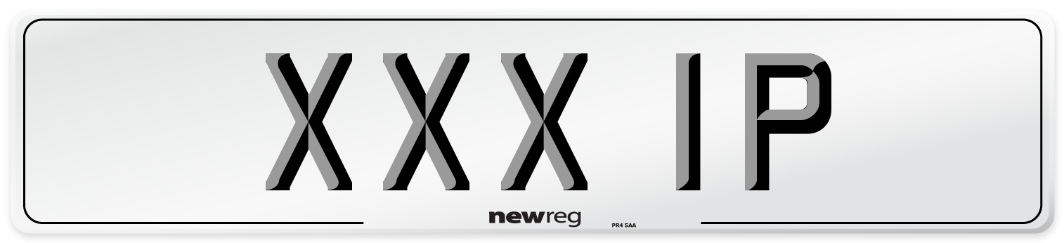 XXX 1P Number Plate from New Reg